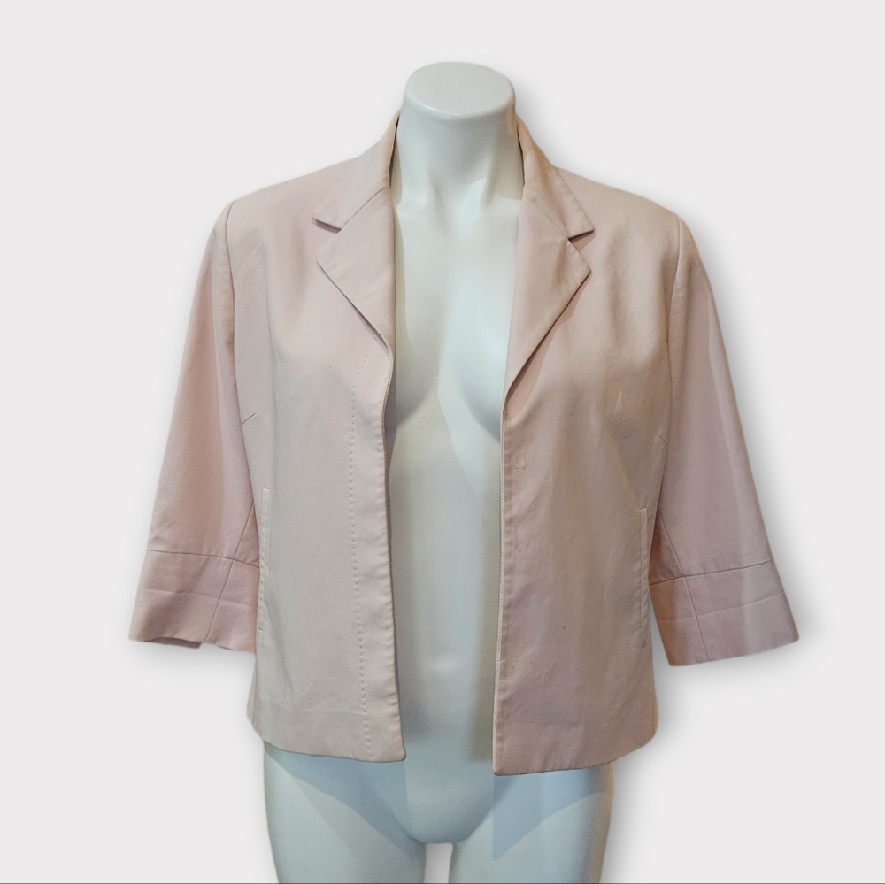 Burberry London Pink Open Front Blazer